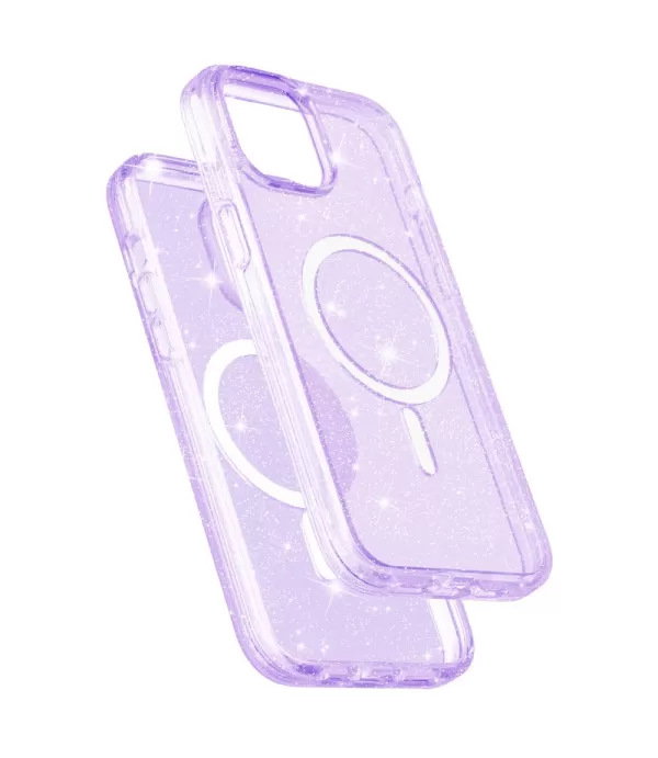 Prozirna gliter MagSafe silikonska maskica za iPhone 15