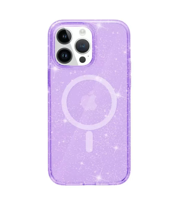 Prozirna gliter MagSafe silikonska maskica za iPhone 15 Pro