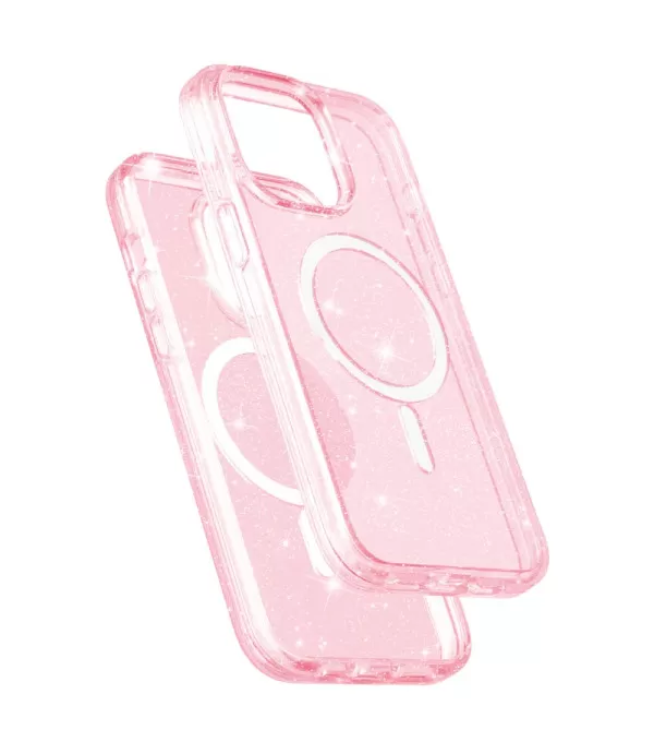 Prozirna gliter MagSafe silikonska maskica za iPhone 15 Pro