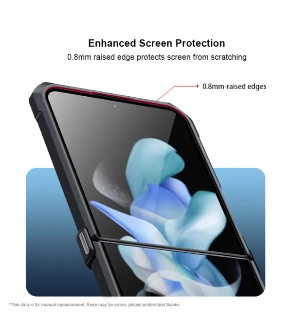 XUNDD Prozirna Silikonska Maskica s Crnim Rubom za Samsung Galaxy Z Flip5 5G