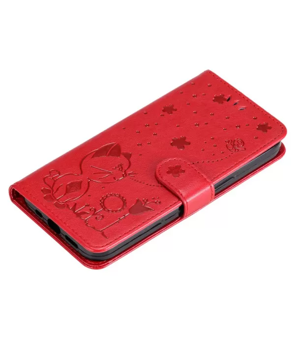  Maca i leptir dizajn preklopna torbica futrola za Honor 90 5G