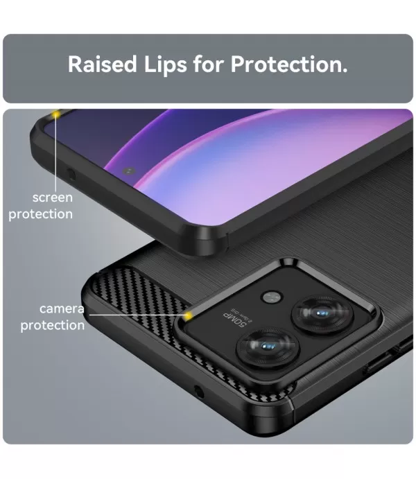 Carbon Brush silikonska zaštitna maskica Motorola Edge 40 Neo 5G