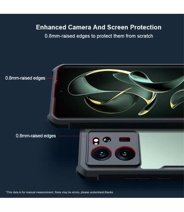 XUNDD prozirna silikonska maskica s crnim rubom za Xiaomi 13T/13T Pro 5G