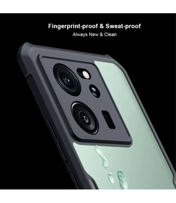 XUNDD prozirna silikonska maskica s crnim rubom za Xiaomi 13T/13T Pro 5G