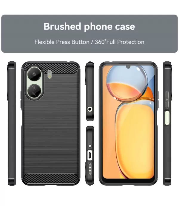Carbon Brush silikonska zaštitna maska Xiaomi Redmi 13C