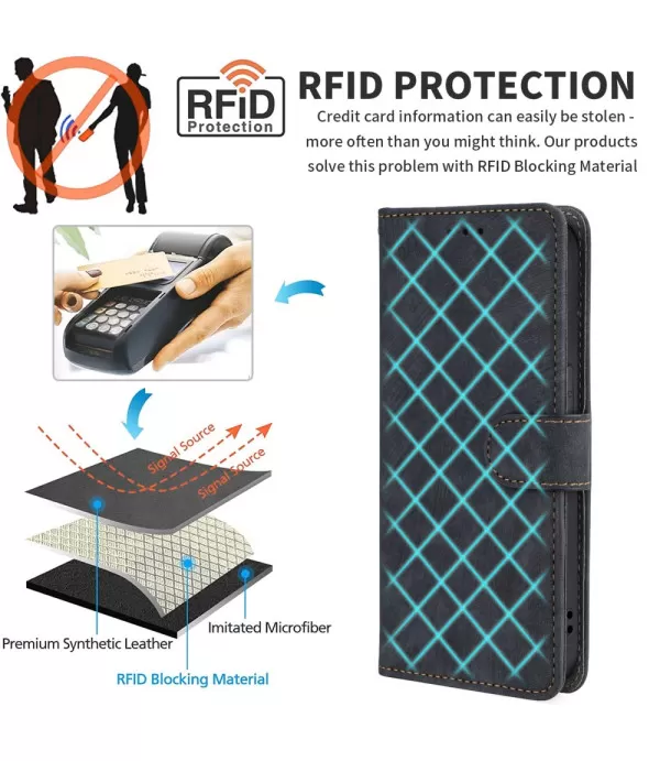 RFID Crazy Horse preklopna torbica futrola Xiaomi Redmi Note 13 5G