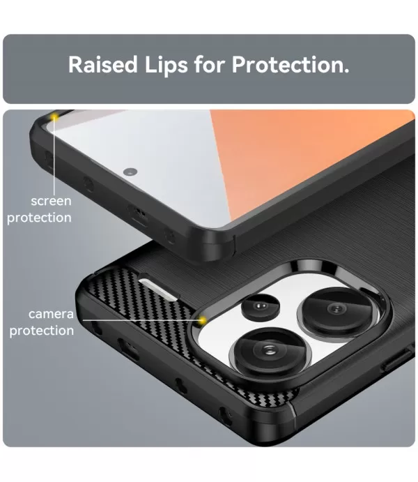 Carbon Brush silikonska zaštitna maska Xiaomi Redmi Note 13 Pro+ 5G