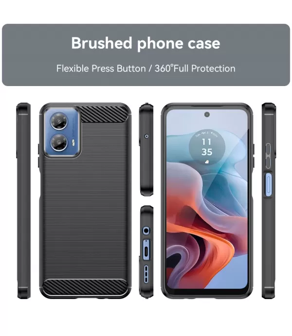 Carbon brush TPU silikonska maska za Motorola Moto G34 5G