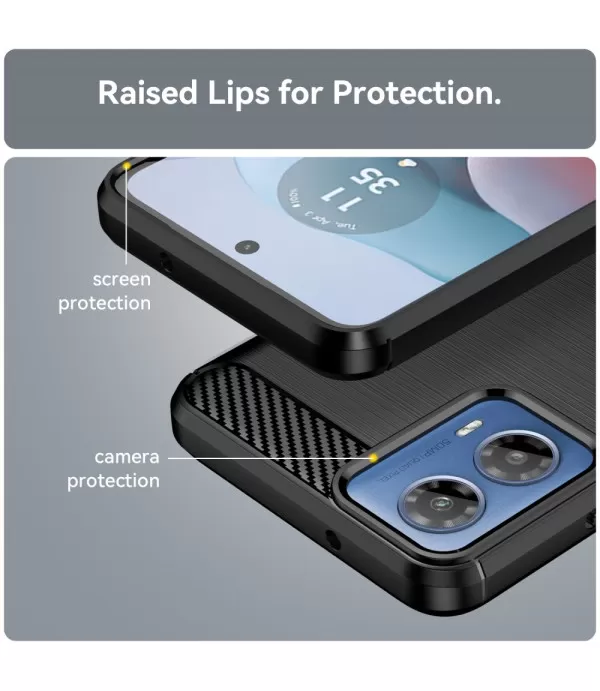 Carbon brush TPU silikonska maska za Motorola Moto G34 5G