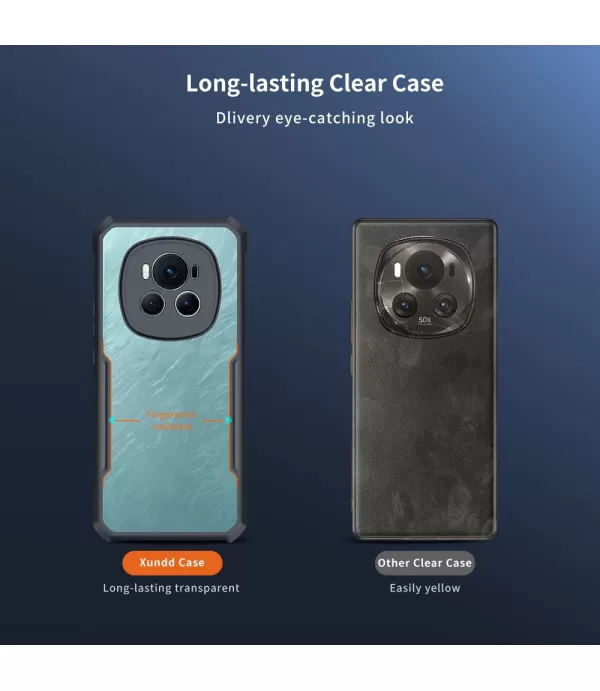 XUNDD prozirna silikonska maskica s crnim rubom za Honor Magic6 Pro