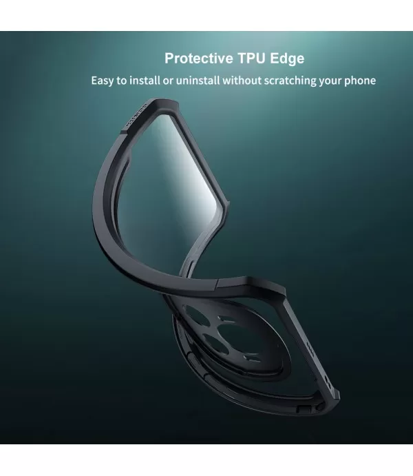 XUNDD prozirna silikonska maskica s crnim rubom za Honor Magic6 Pro