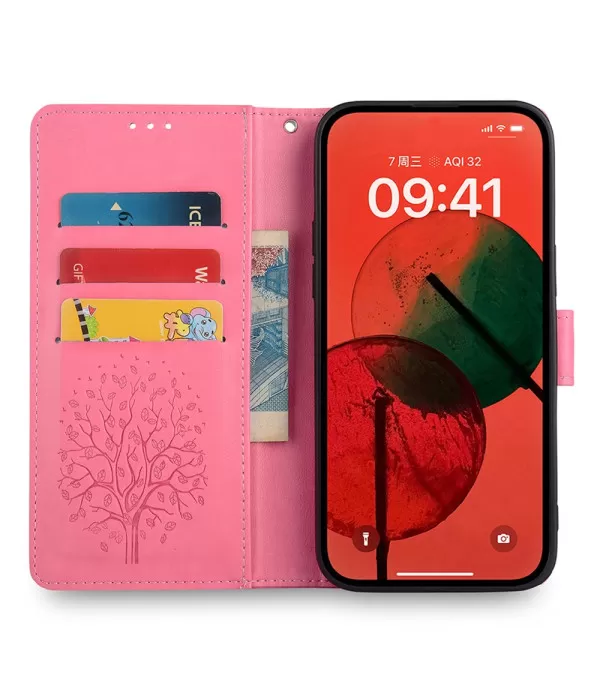 Drvo dizajn novčanik preklopna torbica za Huawei Pura 70 Pro