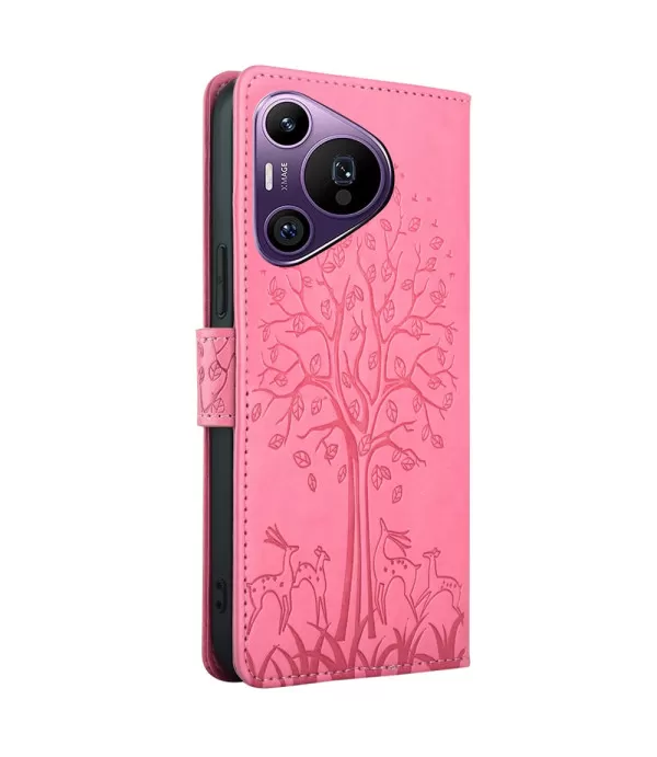 Drvo dizajn novčanik preklopna torbica za Huawei Pura 70 Pro