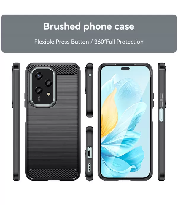 Carbon Brush Silikonska TPU Zaštitna Maskica za Telefon Honor 200 Lite