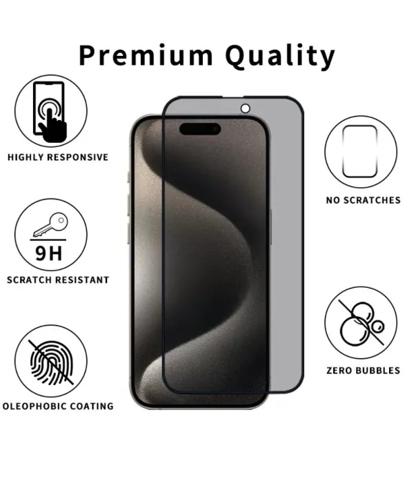 Premium Privacy  zaštitno kaljeno staklo Apple iPhone 16