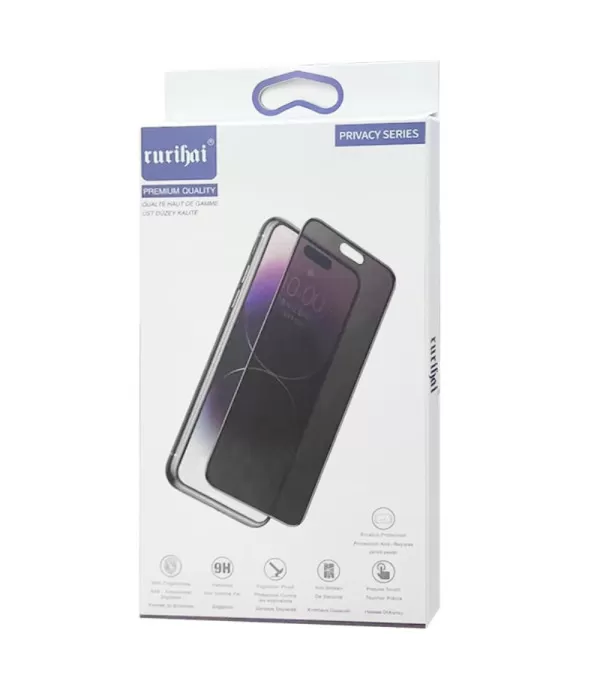 RURIHAI Premium Privacy  zaštitno kaljeno staklo Apple iPhone 15