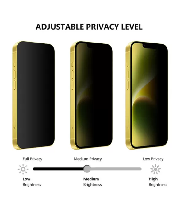 RURIHAI Premium Privacy  zaštitno kaljeno staklo Apple iPhone 15