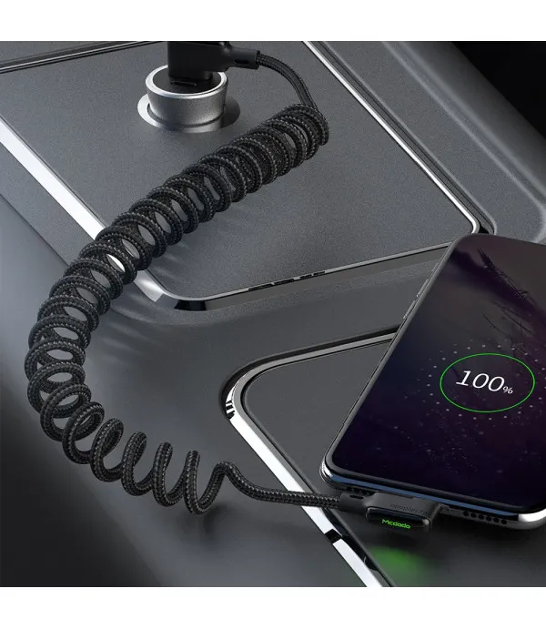 McDODO Omega serija spiralni Type C data kabel 90° kutni priključak