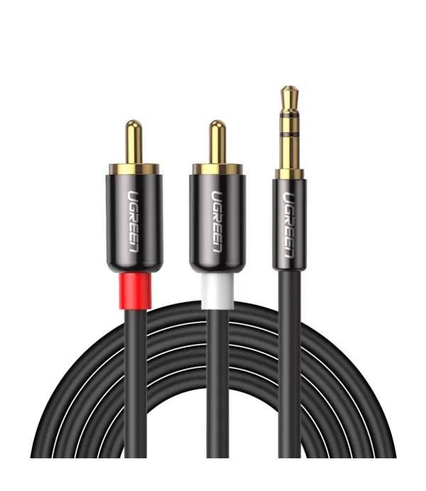 UGREEN AUX kabel 3,5 mm na 2RCA (Cinch) stereo audio kabel za pametni telefon, zvučnik, tablet, pojačalo