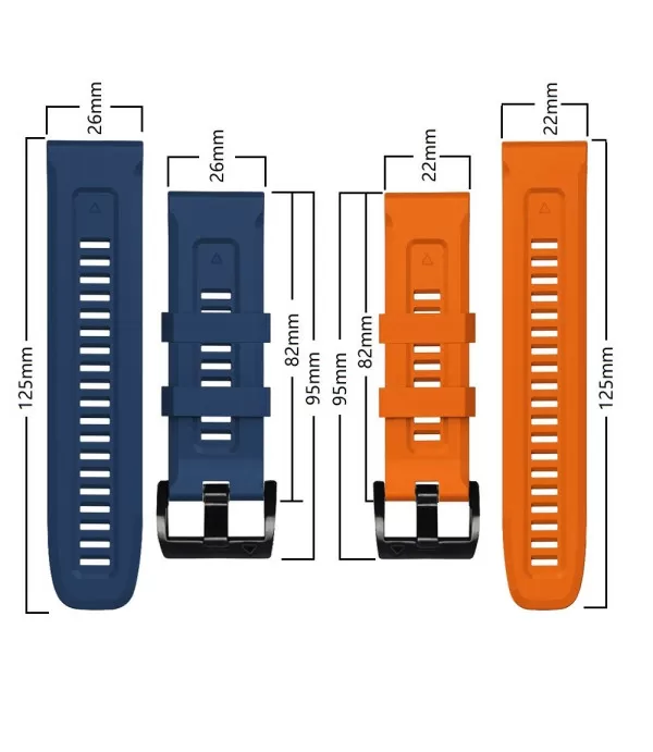 Silikonski remen s brzom kopčom sat Garmin Fenix 7, Fenix 6, Fenix 5 22mm