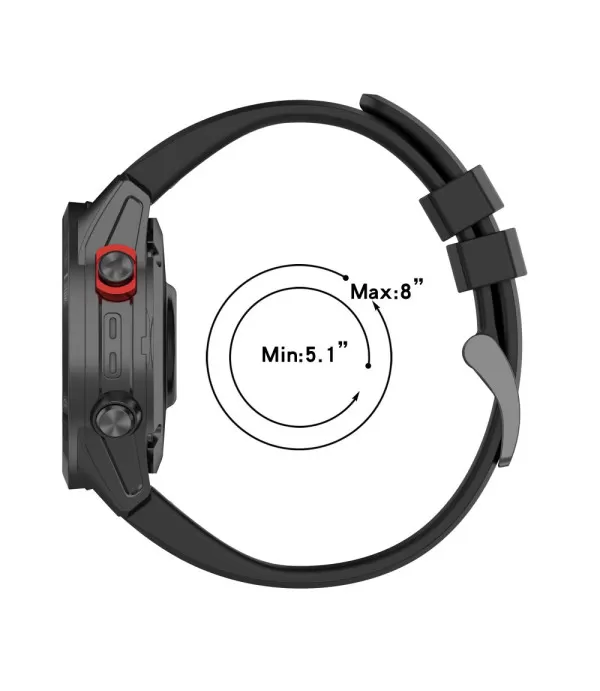 Silikonski remen s brzom kopčom sat Garmin Fenix 7X, Fenix 6X, Fenix 5x 26mm
