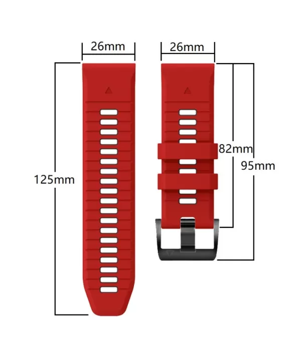 Dual Color silikonski remen s brzom kopčom sat Garmin Fenix 8 51mm, 7X, Fenix 6X, Fenix 5x 26mm