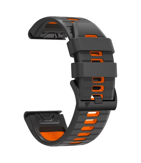 Dual Color silikonski remen s brzom kopčom sat Garmin Fenix 8, Fenix 7, Fenix 6, Fenix 5 22mm