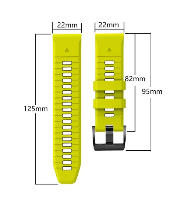 Dual Color silikonski remen s brzom kopčom sat Garmin Fenix 8, Fenix 7, Fenix 6, Fenix 5 22mm