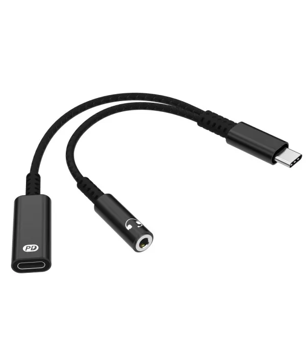  A15 USB tip C na 3,5 mm adapter za slušalice s DAC čipom + utor za punjenje