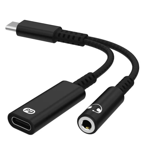  A15 USB tip C na 3,5 mm adapter za slušalice s DAC čipom + utor za punjenje