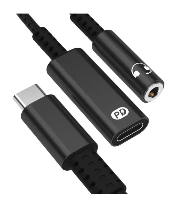  A15 USB tip C na 3,5 mm adapter za slušalice s DAC čipom + utor za punjenje