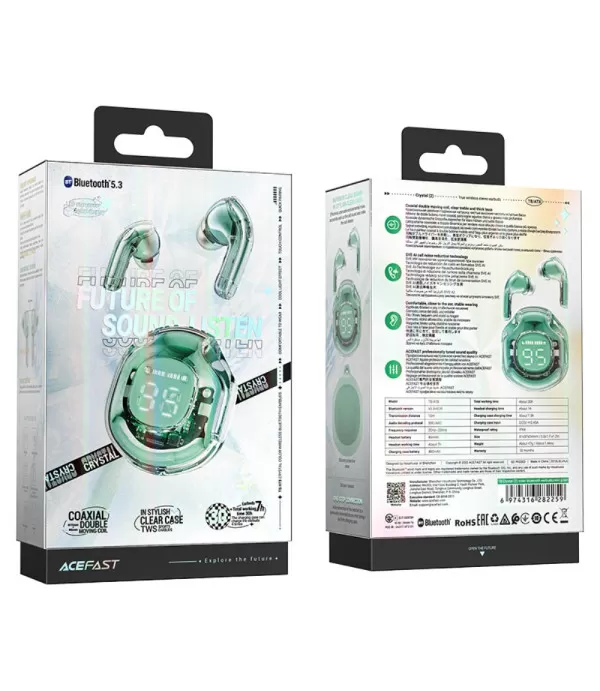 Bežične slušalice Acefast T8 s Bluetooth 5.3 i LED zaslonom