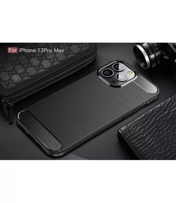 Carbon Brush silikonska zaštitna maskica Apple iPhone 13 Pro Max