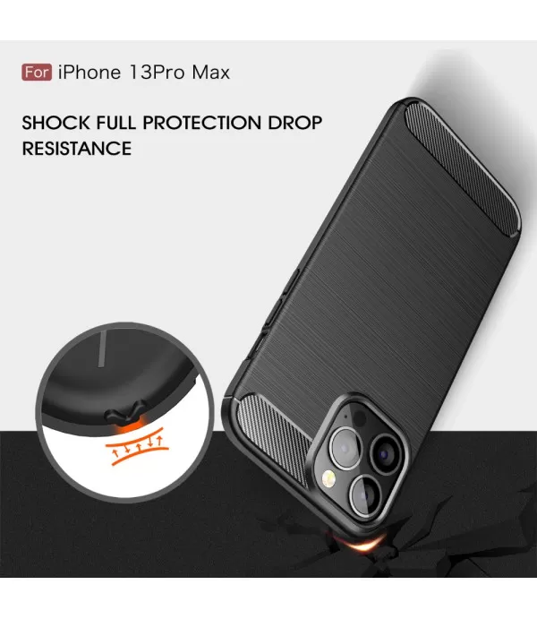 Carbon Brush silikonska zaštitna maskica Apple iPhone 13 Pro Max