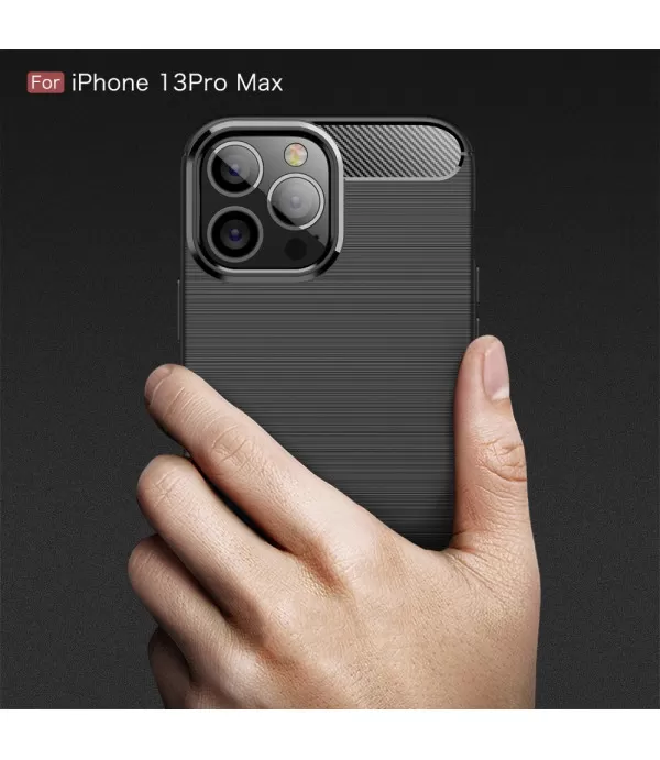 Carbon Brush silikonska zaštitna maskica Apple iPhone 13 Pro Max