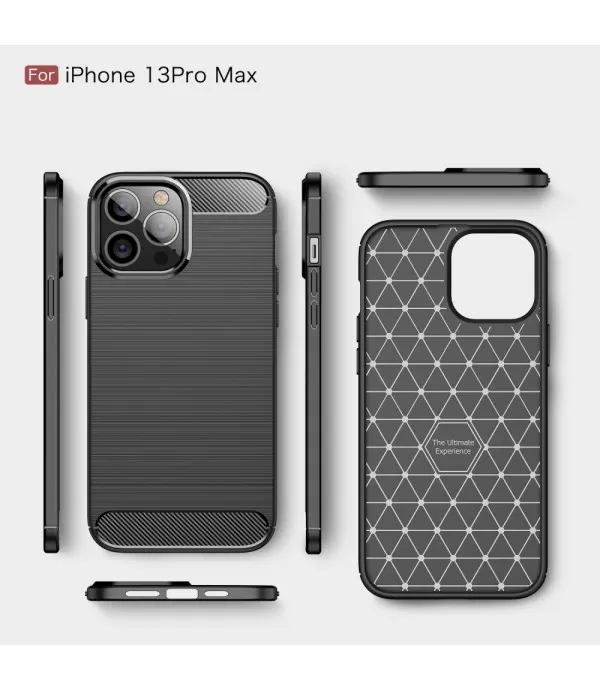 Carbon Brush silikonska zaštitna maskica Apple iPhone 13 Pro Max