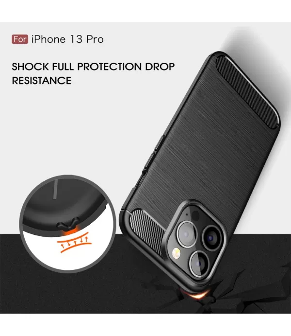 Carbon Brush silikonska zaštitna maskica Apple iPhone 13 Pro 6.1"