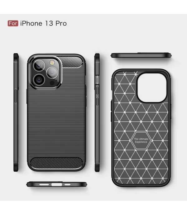 Carbon Brush silikonska zaštitna maskica Apple iPhone 13 Pro 6.1"