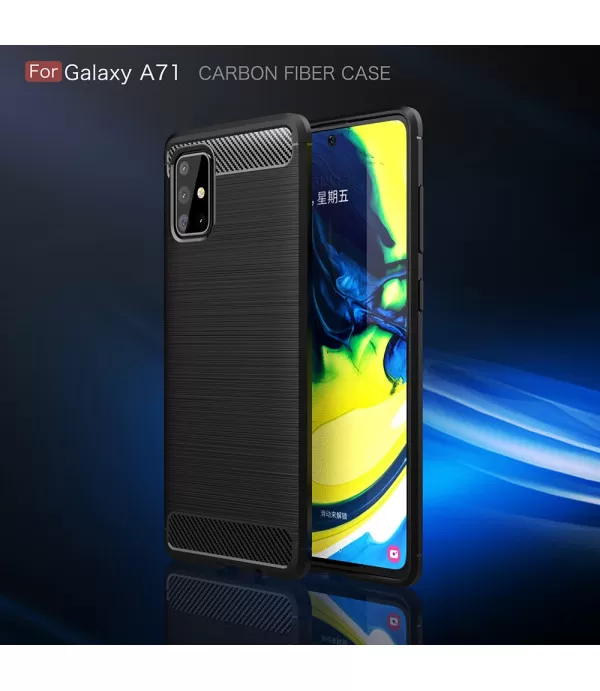 Silikonska Carbon zaštitna maska Samsung Galaxy A71