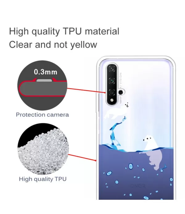 Panda dizajn silikonska zaštitna maska Huawei Nova 5T - Honor 20