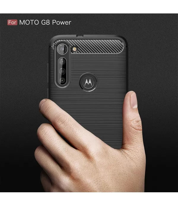 Carbon Brush silikonska zaštitna maskica Moto G8 Power