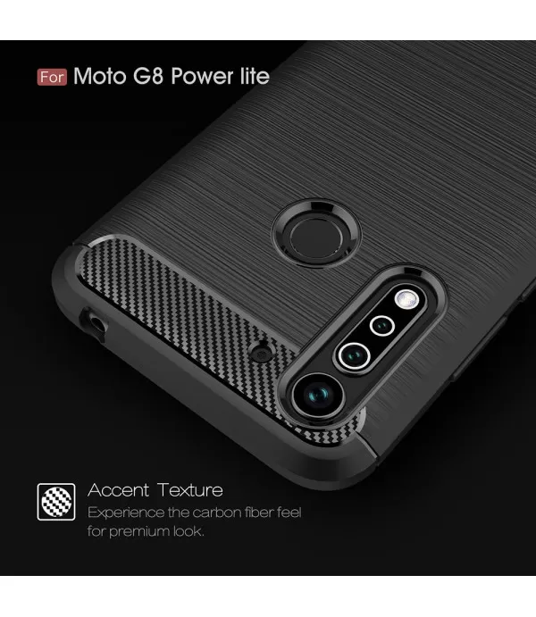 Carbon Brush silikonska zaštitna maskica Moto G8 Power Lite