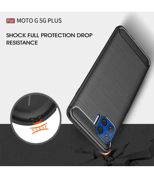 Carbon Brush silikonska zaštitna maskica Moto G 5G Plus