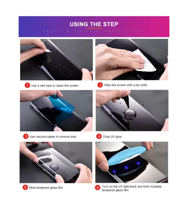  Zaštitno staklo sa UV gelom i lampom za Samsung Galaxy S10