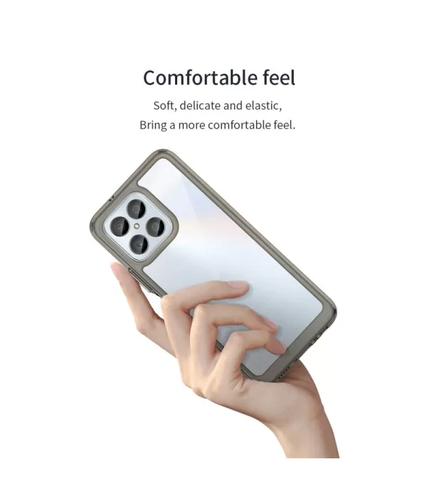 Hybrid prozirna maskica sa crnim rubom za Honor 70 Lite 5G