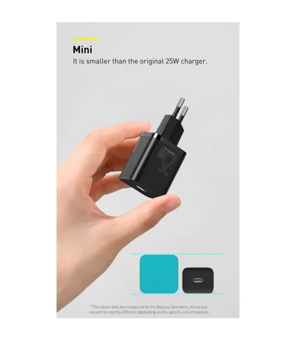 BASEUS Super Si brzi punjač 25W s podatkovnim kabelom Type-C na Type-C 1m