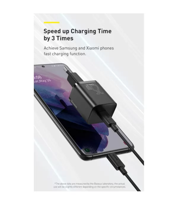 BASEUS Super Si brzi punjač 25W s podatkovnim kabelom Type-C na Type-C 1m