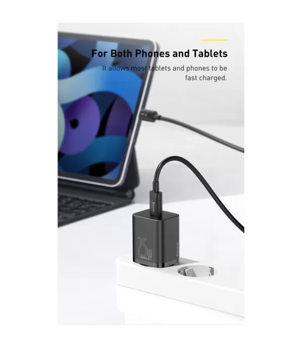 BASEUS Super Si brzi punjač 25W s podatkovnim kabelom Type-C na Type-C 1m