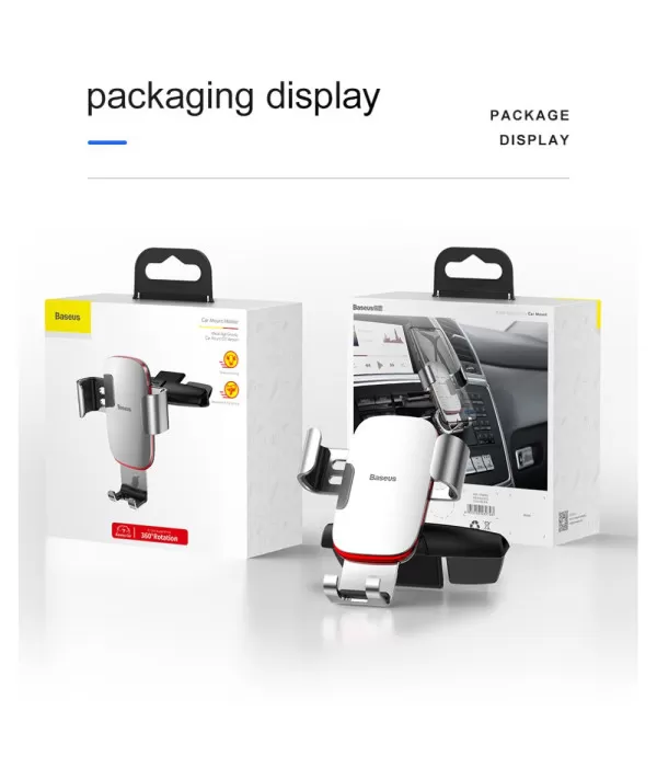 Baseus Metal Age Gravity nosač držač univerzalni za CD utor u automobilu