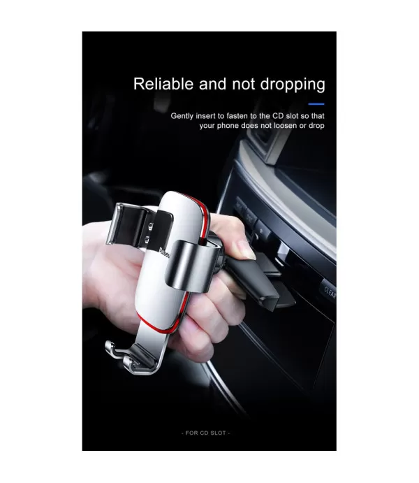 Baseus Metal Age Gravity nosač držač univerzalni za CD utor u automobilu